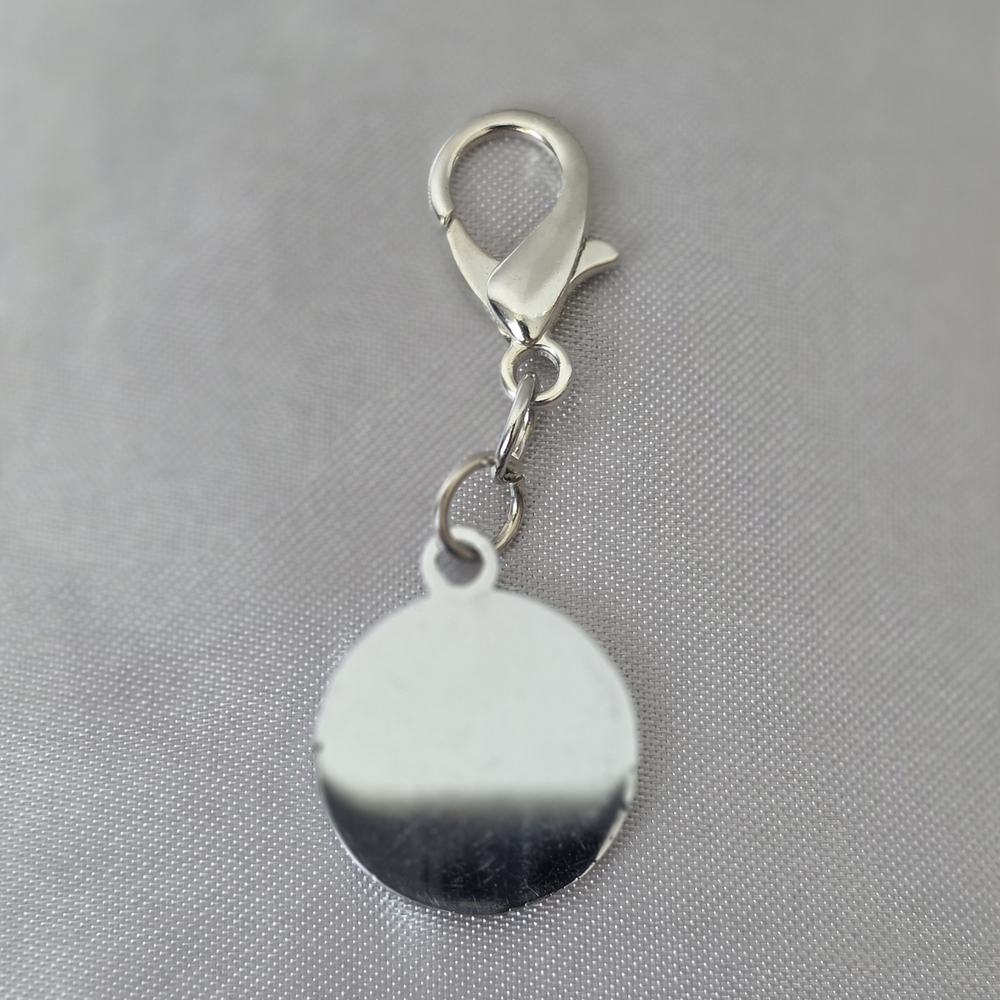 Upcycled Coach Turquoise Logo Bag Charm - Picture 3 of 3